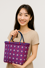 カゴバッグ フラワーマルシェバスケット