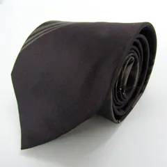 ダナキャラン ブランド ネクタイ シルク ストライプ柄 ワイドタイ PO メンズ ブラウン Donna Karan 【中古】のサムネイル