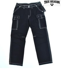TRUE RELIGION ブラックカーゴパンツ W32 - メルカリ