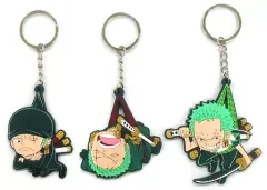 【中古】キーホルダー・マスコット(キャラクター) ロロノア・ゾロ つままれキーホルダーセット(JF限定 ゾロ 2年前Ver.付き) 「ワンピース」 ジャンプフェスタ2019グッズ