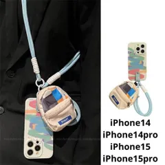 iPhoneケース　リュック　ストラップ　カラフル　可愛い　人気　おしゃれ　白　スマホ　かわいい　肩掛け　ショルダー　斜めがけ　紐　アイフォン　手首　２Way　メンズ　レディース　水色　旅行　普段　スマート　ミニバッグ　インポート　韓国　海外