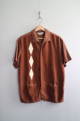 70s PLAYBOY of CALIFORNIA ロカビリーシャツ プレイボーイ オープンカラーシャツ