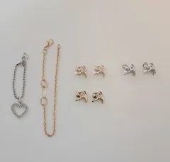 チャーム キーホルダー ネックレス セット キャット ハート チェーン ゴールド シルバー