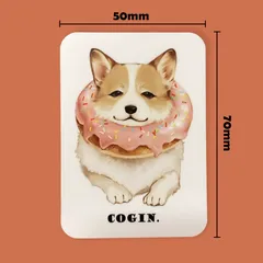 コーギー×ドーナツ　ステッカー