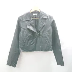 ◇ ⊇ RESEXXY リゼクシー フェイクレザー 長袖 ライダースジャケット サイズF ブラック レディース E  【1502180053986】