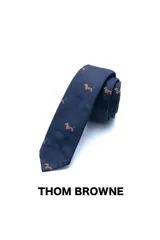 極美品 THOM BROWNE トムブラウン ネクタイ レジメンタル ナロータイ 極美品 THOM BROWNE トムブラウン ネクタイ レジメンタル