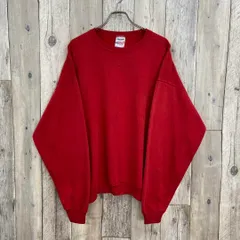 OLD JERZEES 90s ジャージーズ RUSSELL ラッセル Vガゼット レッド スウェット トレーナー