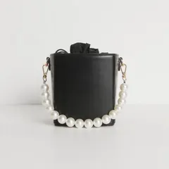 【新品】tocco closet トッコクローゼット　パールチェーン付き2WAYショルダーバッグ 黒   ● Frene Lien Select Myu ELFRANK エシカ Mila Owen