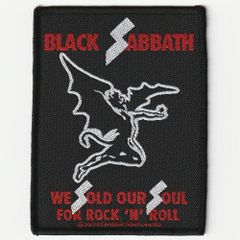 オフィシャル バンドワッペン ブラックサバス BLACK SABBATH Sold Our Souls ブラック 黒