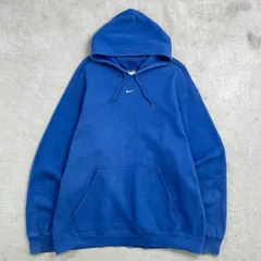 00年代 NIKE ナイキ パーカー センタースウォッシュ ロゴ刺繍 メンズXL 【SS2506】