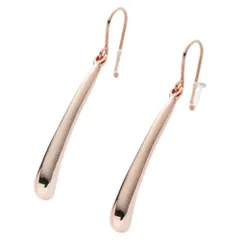 【ピンクゴールド×ピアス】[Cream dot. クリームドット公式] ピアス レディース  フック 金属アレルギー ニッケルフリー 揺れる 大ぶり ヴィンテージ調 艶消し マット メタル ドロップ カーブ 大人 