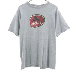 アディダス 90s USA製 オールド 半袖 Tシャツ XL グレー adidas メンズ 古着 【240506】 メール便可