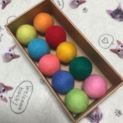 【サス】☆ニャン玉☆鈴入り羊毛フェルトボール 猫のおもちゃ☆ニャン玉☆鈴入り羊毛フェルトボール - メルカリ