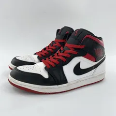 【中古】NIKE Air Jordan 1 Mid Gym Red スニーカー 28cm DQ8426-106 ホワイト ブラック レッド ナイキ[10]