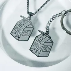 ［2個セット］ジュースワールド 999 ネックレス＆キーリング Juice WRLD シルバー a