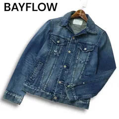 BAYFLOW ベイフロー 通年 ダメージ加工★ デニム ジャケット Gジャン Sz.2 メンズ