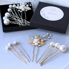 留袖 結婚式 母親 50代 かんざし７点セット BOX付き パール 簪 黒留袖 和装 箱付き レディース ヘアアクセサリー ヘアコーム kanzashi 訪問着