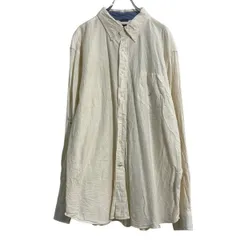 NAUTICA 長袖 無地シャツ 2XL ホワイト ノーティカ ボタンダウン ビッグサイズ 古着卸 アメリカ仕入 a701-6337のサムネイル