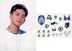 【中古】うちわ・扇子 ヒョンソク ジャンボうちわ＆デコステッカーセット 「2023 TREASURE FAN MEETING～HELLO AGAIN～」