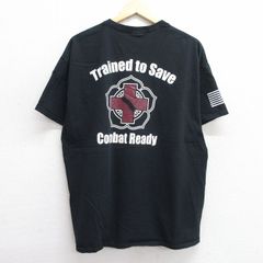 XL/古着 半袖 ビンテージ Tシャツ メンズ 00s BRAVO COMPANY コットン クルーネック 黒 ブラック 25jun06 中古