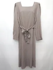 ◇ ◎ Girly Doll ガーリードール タグ付き ウエストリボン 長袖 膝下丈 ワンピース サイズF ブラウン レディース P  【1407260022923】のサムネイル