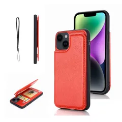 【特価】【OULO】iPhone 11 PRO MAX 6.7 inch 用 ケース レザー 人気 カード収納 スマホケース 耐衝撃 軽量 スタンド機能 薄い 背面 IC カード入れ 手帳型 財布型 カバー（レッド）アイフォーン 11 PRO MAX 6.7イ