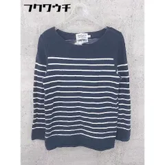 ◇ BEAUTY & YOUTH UNITED ARROWS ボーダー ボートネック 長袖 カットソー サイズ38 ネイビー ホワイト レディース 【中古】 【1101260004339】
