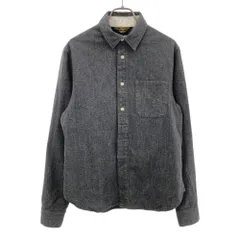 ガンホー 長袖 コットンシャツ M グレー系 GUNG HO メンズ 古着 【240411】 メール便可