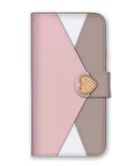 Xperia 10 V SO-52D SOG11 A302SO ケース 手帳型 エクスペリア10V スマホケース ハート ビジュー デコ おしゃれ 大人 可愛い ライトストーン キラキラ ラブレター 手紙 かわいい ネイビー ピンク カラー02