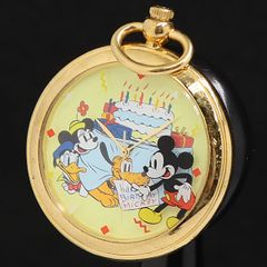 ディズニーシー 限定 2001年 懐中時計 ミッキー＆ミニー 絶版希少 稼働