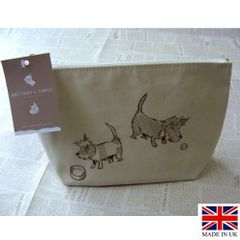 コスメポーチ　化粧ポーチ　小物入れ　トラベルポーチ Cosmetic Bag アメニティポーチ Hot Paws ＆ Trogg (Paw-15) Made in UK イギリス直輸入