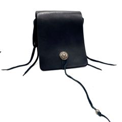 ゴローズ 巾着ポーチ goros 黒ブラック 巾着バック 金縄ターコイズ