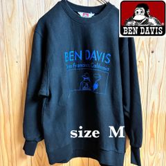 【古着】BEN DAVIS(ベンデイビス)スウェット M 黒 トレーナー フロントプリント