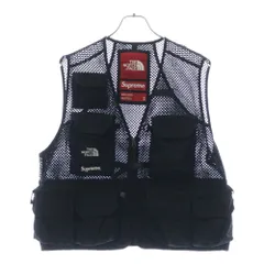 P Supreme シュプリーム　メッシュ　カーゴ　べスト　フィッシング 18SS SUPREME Mesh Cargo Vest 黒 L シュプリーム メッシュ