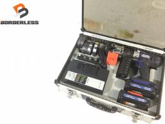 ☆比較的綺麗☆CACTUS カクタス 14.4V コードレス電動油圧式圧着工具 EV-250L バッテリ2個(3.1Ah) 充電器 ダイス ケース 94825