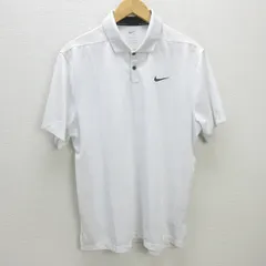 G■ナイキ/NIKE GOLF DRY-FIT 半袖ドライポロシャツ/ゴルフウェア【XXL】白/men's/142【中古】■