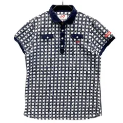 サイズ：1 MASTER BUNNY EDITION マスターバニーエディション  半袖ポロシャツ チェック柄 ネイビー系 [240101524550] ゴルフウェア レディース ストスト