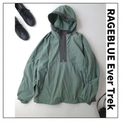 定価9955円 RAGEBLUE Ever Trek レイジブルー ナイロン アノラック パーカー フーディー プルオーバー L グリーン (93Y＋2813)26H
