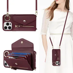 【Hamany】 iphone14promax ケース ショルダータイプ iphone14プロマックスケース カード収納 大容量 いphone14pro max ケース スタンド機能 リング付き 耐衝撃 全面保護 アイホン14ケースpro max 肩掛け 