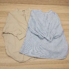 ◇ 《 CLASSICAL ELF まとめ売り２点セット サイズM ブルー ストラップ ベージュ シャツ レディース 》 E  【1306140016307】