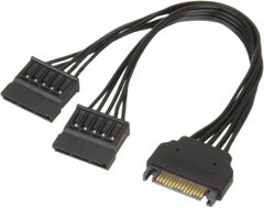 新品 S2-1501SAC-BK 二股電源ケーブルSATA15
