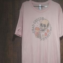 BELLA+CANVAS　ドクロ・カボチャ「DEAD  INSIDE  BUT SPICED」プリントＴシャツ　サイズ２ＸＬ