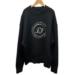 レア ADER error アーダーエラー 22AW サークルロゴ刺繍 クルーネック ニットセーター ビッグシルエット ブラック A3 L~XLサイズ相当のサムネイル