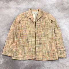 Coldwater Creek コールドウォータークリーク アウター ジャケット 襟付き カラフル ツイード 2ポケット 古着 USED ヴィンテージ VINTAGE レディース