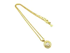 ■美品■ NINA RICCI ニナリッチ ラインストーン ネックレス ペンダント アクセサリー レディース ゴールド系 DJ5764