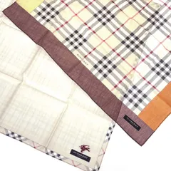 BURBERRY LONDON バーバリーロンドン コットンハンカチ/2枚セット  ノバチェック/刺繍    ベージュ メンズ / 240001156891