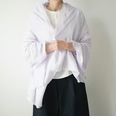 未使用タグ付 ハツトキ hatsutoki ノーカラーブラウス 播州織