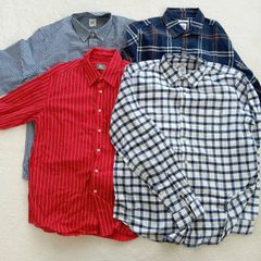 【まとめ売り】　ギャップ　ラコステ　チェックシャツ　ネルシャツ　フォーマル　カジュアル　ワイシャツ　Ｍサイズ　メンズ　赤　黒　紺　ストライプ　結婚式 二次会 パーティー 冠婚葬祭 入園式 卒園式 入学式 卒業式 節句 お食い初め 七五三 誕生日 訪問 お呼ばれ