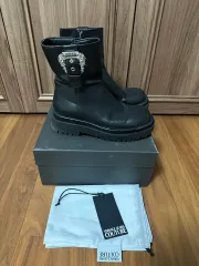 VERSACE ヴェルサーチェ メデューサ メタル ムートン レザー切替