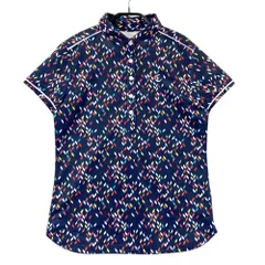 サイズ：L CALLAWAY キャロウェイ  半袖ポロシャツ 総柄 ネイビー系 [240101509094] ゴルフウェア レディース ストスト